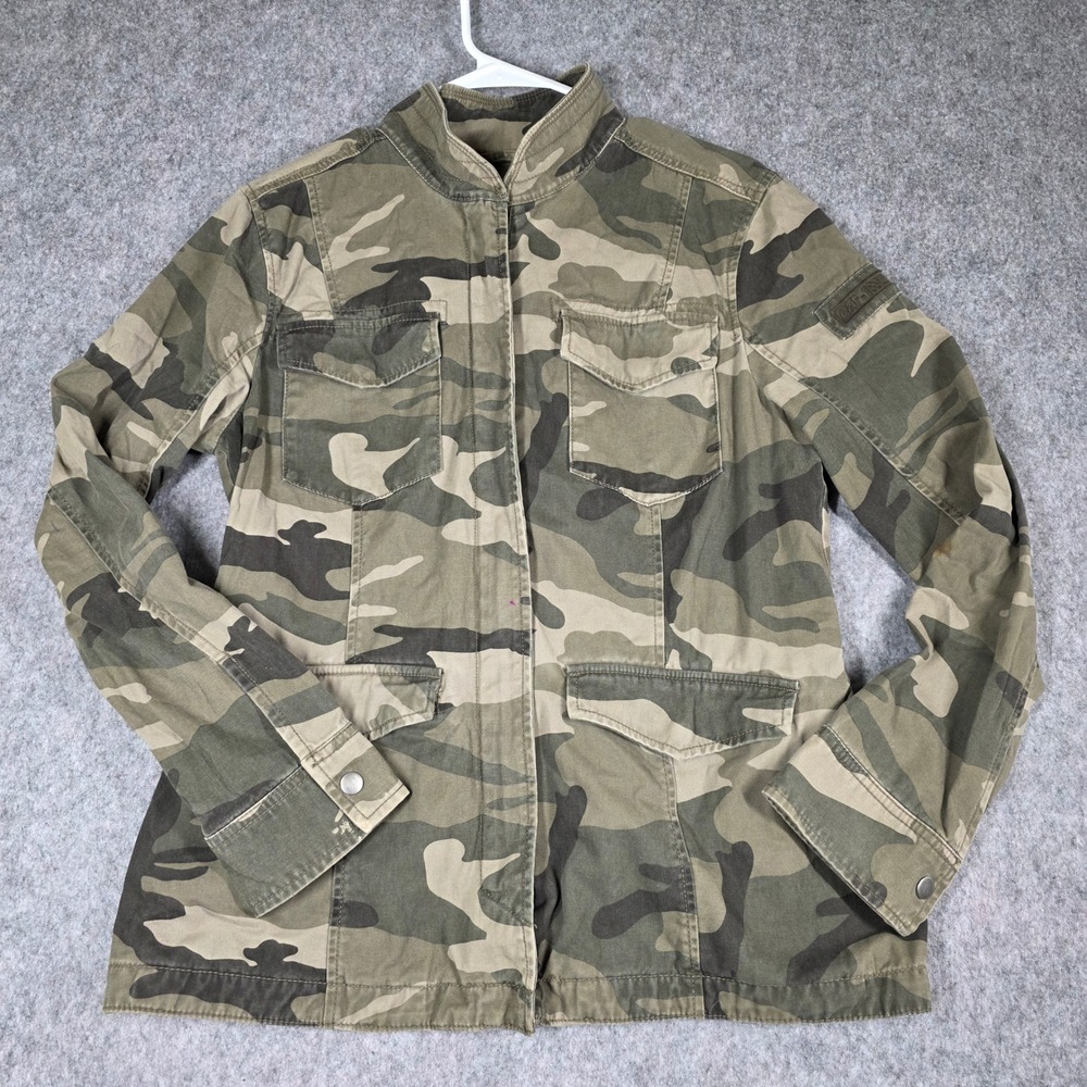 Abercrombie & Fitch Camo Jacket Utility Field Green Preppy Gorpcore Medium‎ y2k